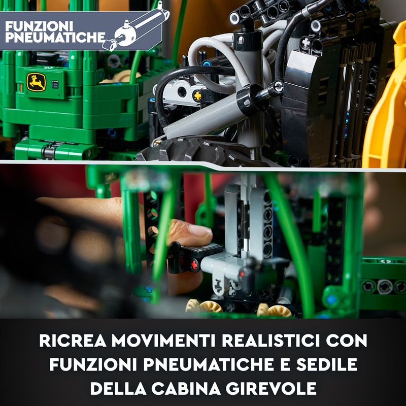 LEGO-Technic-42157-Trattore-John-Deere-948L-II-Modellino-da-Costruire-di-Veicolo-Giocattolo-con-Funzioni-Pneumatiche-e-4WD