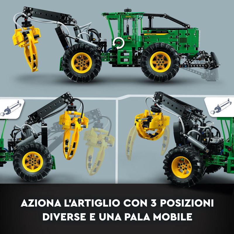 LEGO-Technic-42157-Trattore-John-Deere-948L-II-Modellino-da-Costruire-di-Veicolo-Giocattolo-con-Funzioni-Pneumatiche-e-4WD