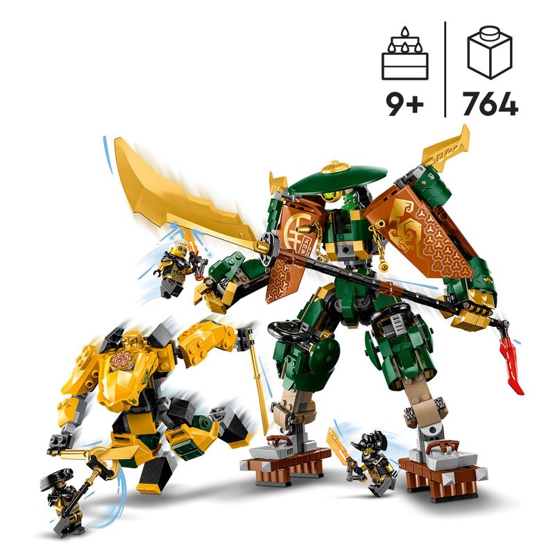 LEGO-NINJAGO-71794-Team-Mech-Ninja-di-Lloyd-e-Arin-Set-con-2-Action-Figure-Combinabili-e-5-Minifigure-Giochi-per-Bambini-9-