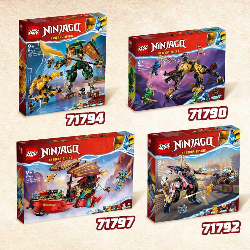 LEGO-NINJAGO-71794-Team-Mech-Ninja-di-Lloyd-e-Arin-Set-con-2-Action-Figure-Combinabili-e-5-Minifigure-Giochi-per-Bambini-9-