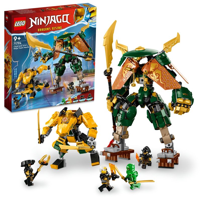 LEGO-NINJAGO-71794-Team-Mech-Ninja-di-Lloyd-e-Arin-Set-con-2-Action-Figure-Combinabili-e-5-Minifigure-Giochi-per-Bambini-9-