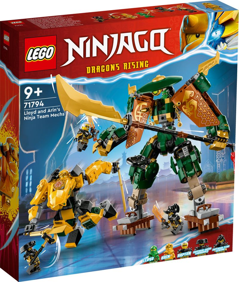 LEGO-NINJAGO-71794-Team-Mech-Ninja-di-Lloyd-e-Arin-Set-con-2-Action-Figure-Combinabili-e-5-Minifigure-Giochi-per-Bambini-9-