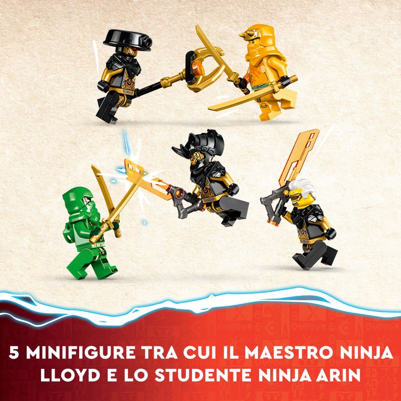 LEGO-NINJAGO-71794-Team-Mech-Ninja-di-Lloyd-e-Arin-Set-con-2-Action-Figure-Combinabili-e-5-Minifigure-Giochi-per-Bambini-9-