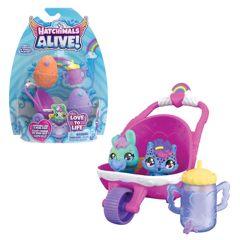 Hatchimals-Alive-confezione-con-due-uova-che-si-schiudono-con-l’acqua-e-passeggino-giocattoli-per-bambine-e-bambini-dai-3-anni-in-su