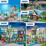 LEGO-City-60380-Downtown-Modular-Building-Set-con-Negozio-Barbiere-Studio-Blogging-Hotel-Discoteca-e-14-Minifigure