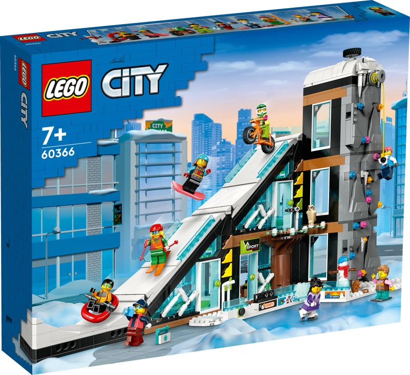 LEGO-City-60366-Centro-Sci-e-Arrampicata-Modular-Building-Set-a-3-Livelli-con-Pista-e-8-Minifigure-Regalo-per-Bambini-7-