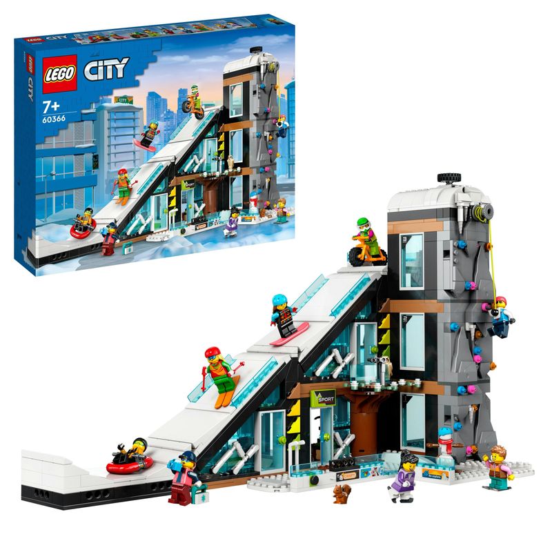 LEGO-City-60366-Centro-Sci-e-Arrampicata-Modular-Building-Set-a-3-Livelli-con-Pista-e-8-Minifigure-Regalo-per-Bambini-7-