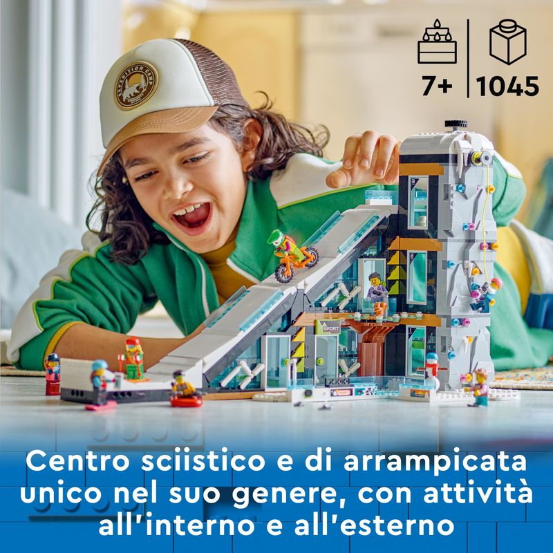 LEGO-City-60366-Centro-Sci-e-Arrampicata-Modular-Building-Set-a-3-Livelli-con-Pista-e-8-Minifigure-Regalo-per-Bambini-7-