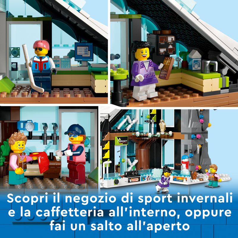 LEGO-City-60366-Centro-Sci-e-Arrampicata-Modular-Building-Set-a-3-Livelli-con-Pista-e-8-Minifigure-Regalo-per-Bambini-7-