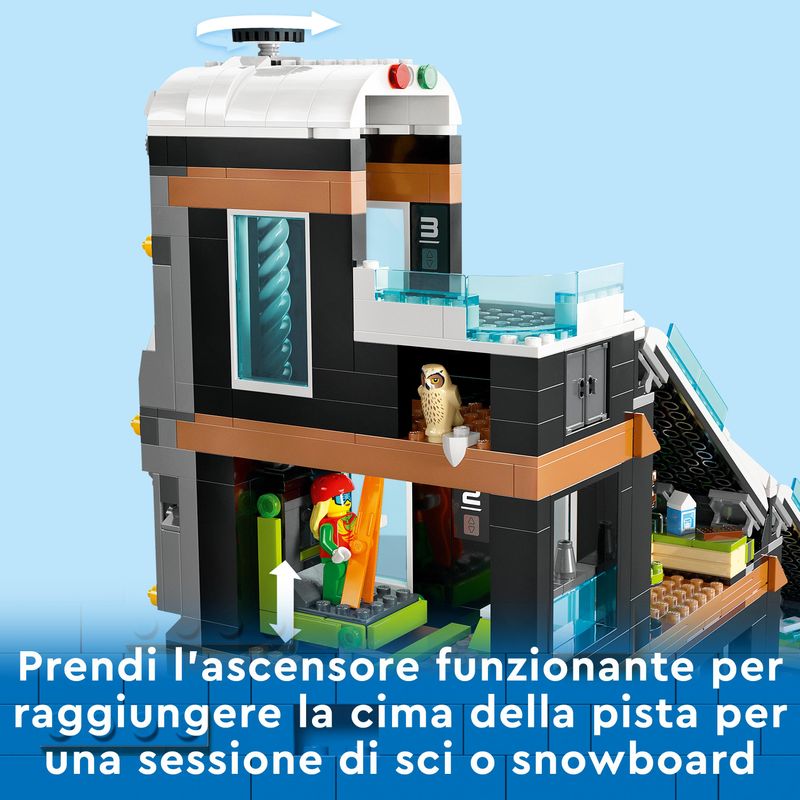 LEGO-City-60366-Centro-Sci-e-Arrampicata-Modular-Building-Set-a-3-Livelli-con-Pista-e-8-Minifigure-Regalo-per-Bambini-7-