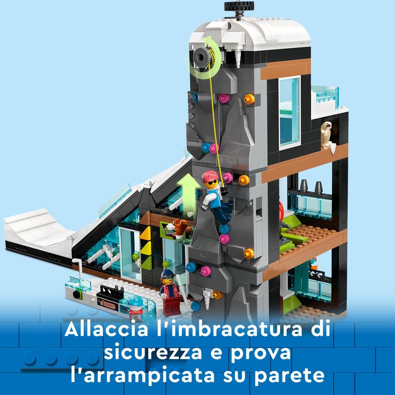 LEGO-City-60366-Centro-Sci-e-Arrampicata-Modular-Building-Set-a-3-Livelli-con-Pista-e-8-Minifigure-Regalo-per-Bambini-7-