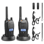 Trade Shop Traesio-kit Da 2pz Walkie-talkie Ricaricabile Bf-88st Pro Pmr446 Con Ampia Portata Auricolari -