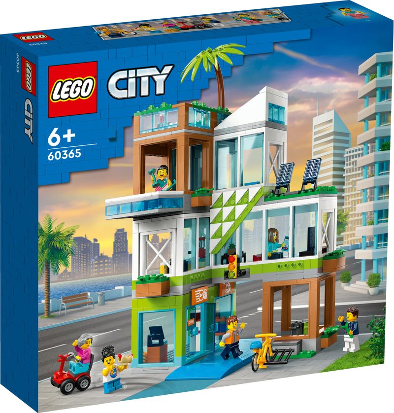 LEGO-City-60365-Condomini-Modular-Building-Set-con-Stanze-Combinabili-e-6-Minifigure-Regalo-di-Compleanno-per-Bambini-6--Anni