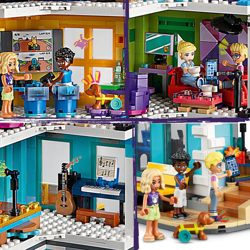 LEGO-Friends-41748-Centro-Comunitario-di-Heartlake-City-Modular-Building-con-Studio-d-Arte-e-di-Registrazione-Sala-Giochi