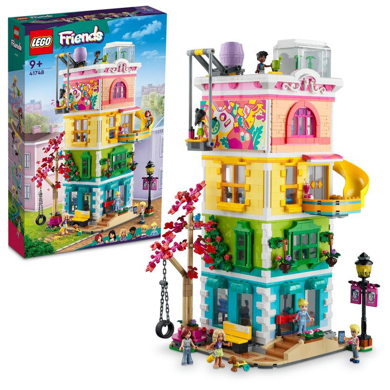 LEGO-Friends-41748-Centro-Comunitario-di-Heartlake-City-Modular-Building-con-Studio-d-Arte-e-di-Registrazione-Sala-Giochi