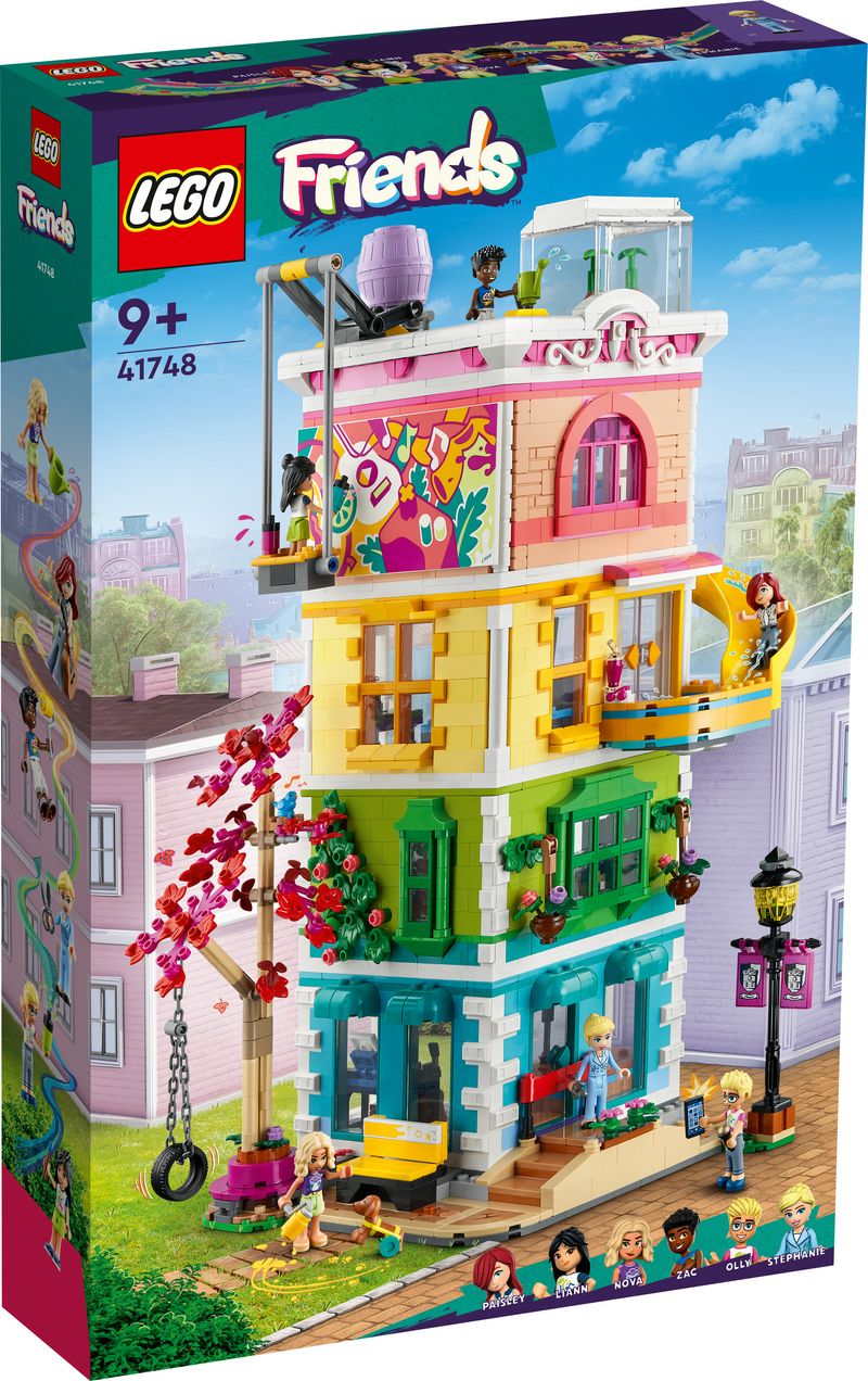 LEGO-Friends-41748-Centro-Comunitario-di-Heartlake-City-Modular-Building-con-Studio-d-Arte-e-di-Registrazione-Sala-Giochi