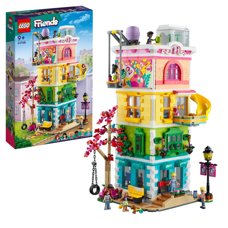 LEGO-Friends-41748-Centro-Comunitario-di-Heartlake-City-Modular-Building-con-Studio-d-Arte-e-di-Registrazione-Sala-Giochi