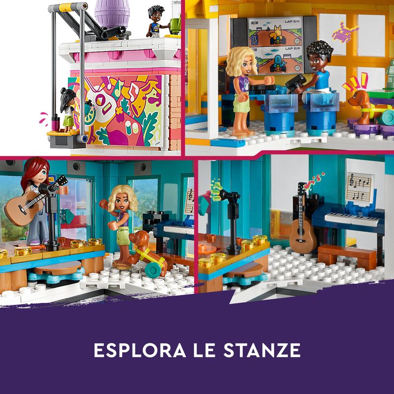 LEGO-Friends-41748-Centro-Comunitario-di-Heartlake-City-Modular-Building-con-Studio-d-Arte-e-di-Registrazione-Sala-Giochi