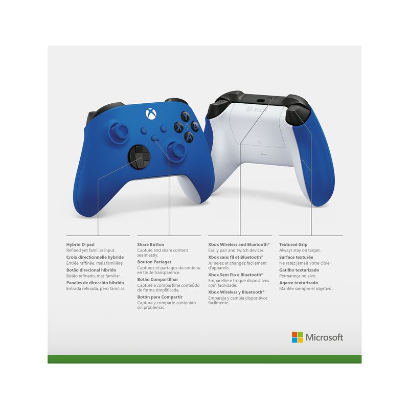 Microsoft-Xbox-Wireless-Controller-Blu-Bianco-Bluetooth-USB-Gamepad-Analogico-Digitale-Android-PC-Xbox-One-Xbox-One-S-Xbox-One-X-Xbox-Series-S-Xbox-Series-X-iOS