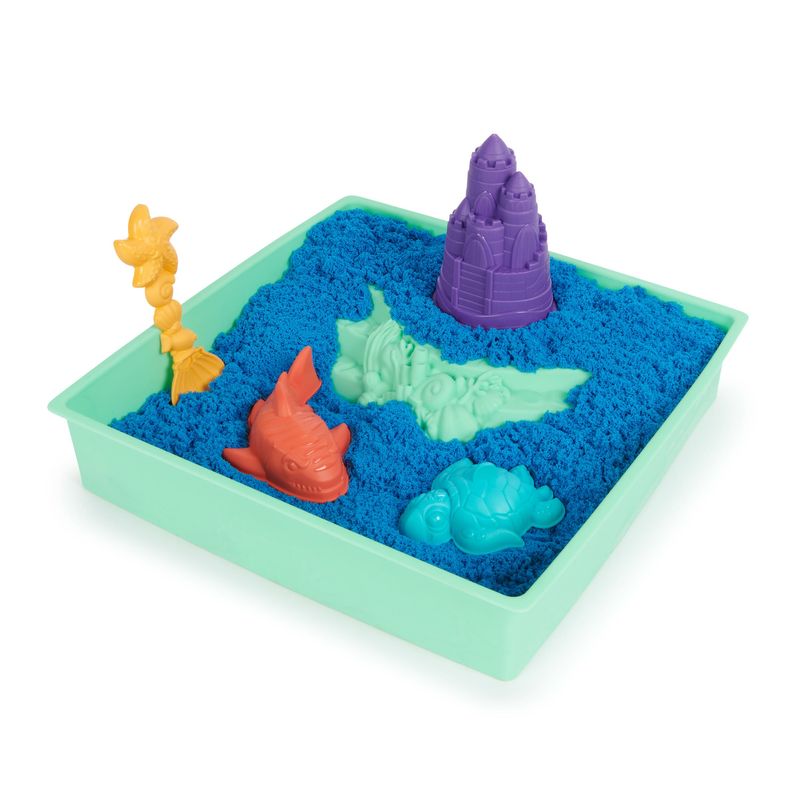 Kinetic-Sand--Playset-Castelli-di-Sabbia-Sabbia-cinetica-con-Vaschetta-Sabbia-Magica-Sabbia-Colorata-a-Sorpresa-454gr-3-Formine-Incluse-Giocattoli-per-Bambini-e-Bambine-3--anni