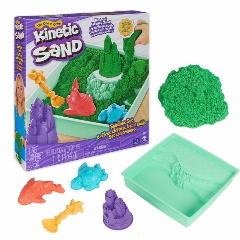 Kinetic-Sand--Playset-Castelli-di-Sabbia-Sabbia-cinetica-con-Vaschetta-Sabbia-Magica-Sabbia-Colorata-a-Sorpresa-454gr-3-Formine-Incluse-Giocattoli-per-Bambini-e-Bambine-3--anni