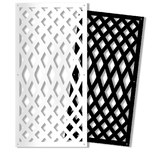 SIVIGLIA - Pannello traforato in PVC - spessore 10mm bianco / 48x48 cm