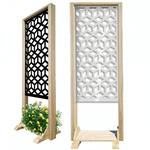 CUBO - Separè - Paravento modulabile - 70x190cm - in Legno e PVC Bianco