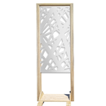 DIAGONAL LARGE - Separè - Paravento modulabile - 70x190cm - in Legno e PVC Bianco