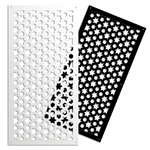 POPSTAR - Pannello in PVC traforato - Parasole nero / 73x73 cm