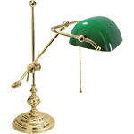 Lampada da tavolo Ministeriale Vetro Verde in Ottone MADE IN ITALY