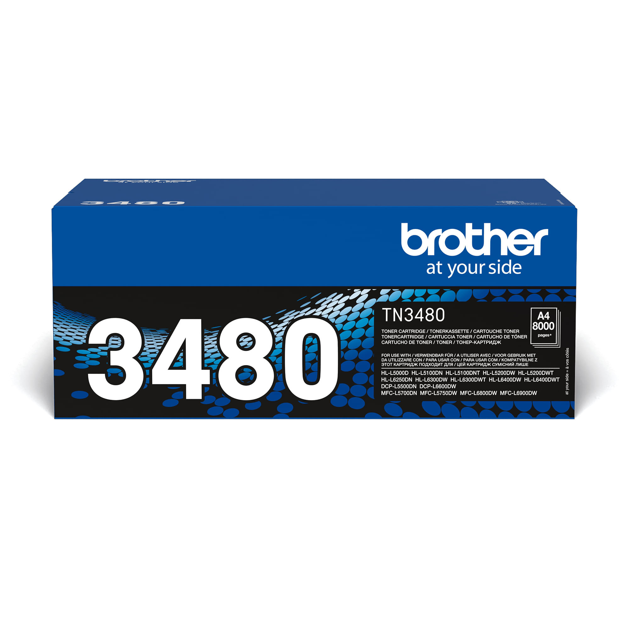 Brother Toner TN3480 8000pg per Hl-l5000d-l5100dn-l6400dw-l6400dwt Dcp-l5500dn-l6600dw