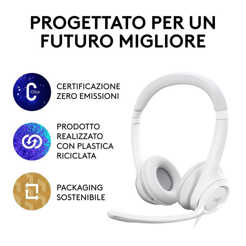 Logitech-H390-Auricolare-Cablato-A-Padiglione-Ufficio-USB-tipo-A-Bianco