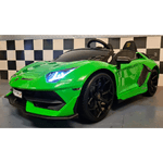 Lamborghini Aventador Verde 2 Persone Macchina per Bambini a Batteria