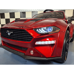 Macchina per Bambini Ford Mustang Rosso Metallizzato a Batteria da 24V