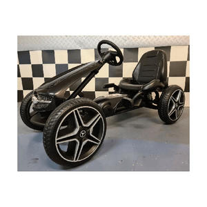 Go Kart a Pedali Mercedes Nero Macchina Cavalcabile 4 Ruote per Bambini Bimbi