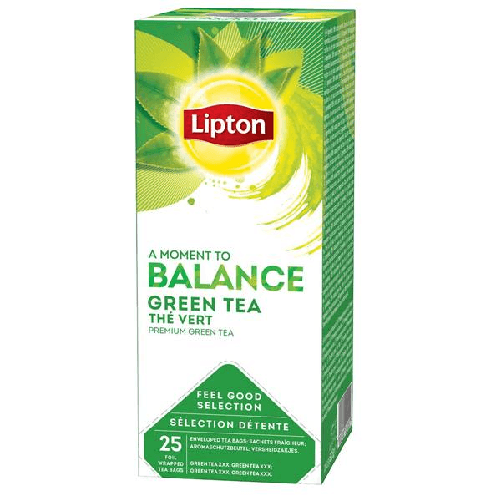 Lipton Confezione 25 filtri TE\' verde puro Feel Good Selection Lipton