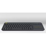 Logitech wireless touch keyboard k400 plus tastiera rf wireless qwertz ceco nero