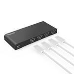 Hama-Switch-HDMI-3-porte-con-telecomando-connettori-dorati-4k-nero
