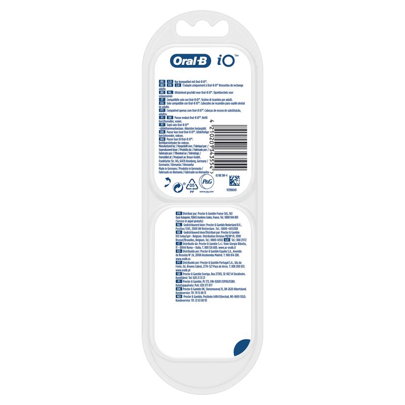 Oral-B-Io-Testine-Spazzolino-Elettrico-Confezione-Da-4-Pezzi-Gentle-Care-Ideale-Per-Denti-E-Gengive-Sensibili-Bianco-‎7.4-x-2.28-x-23.4-cm-32-grammi