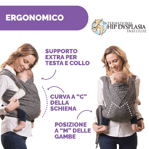 Boppy-ComfyFit-Marsupio-Neonato-e-Bambini-Fascia-Porta-Bebe-Grigio