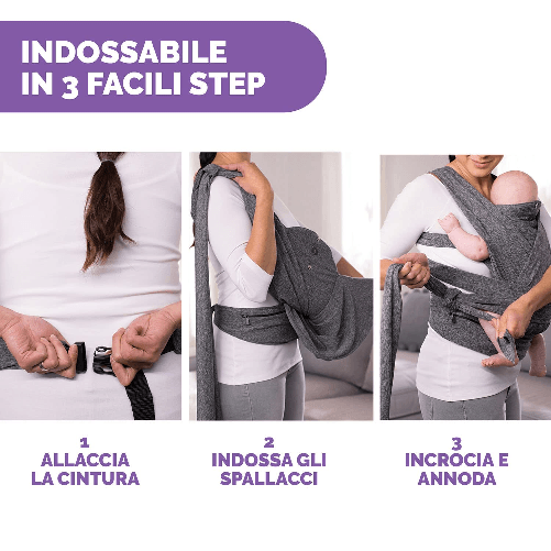 Boppy-ComfyFit-Marsupio-Neonato-e-Bambini-Fascia-Porta-Bebe-Grigio