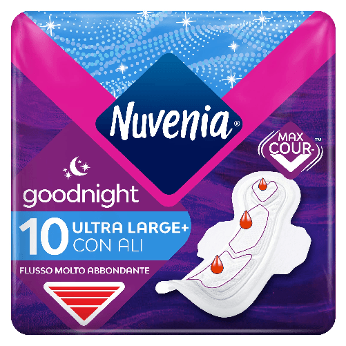 Nuvenia-Assorbente-Ultra-Notte-con-Ali-Superficie-Traspirante-e-Assorbenza-Rapida-Confezione-da-10-Assorbenti