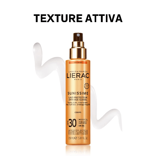 Lierac-Sunissime-Latte-Solare-Corpo-SPF30-Anti-Eta-Protezione-UVB-UVA-Infrarossi-per-Tutti-i-Tipi-di-Pelle-Formato-da-150-ml