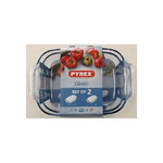 Pyrex Set 2 Lasagnere 34x22cm e 38x25cm in Vetro per Forno