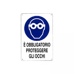 Cartello Protezione Occhi 20X 30 Alluminio