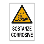 Oem Cartello Sostanze Corrosive 20x30cm Alluminio
