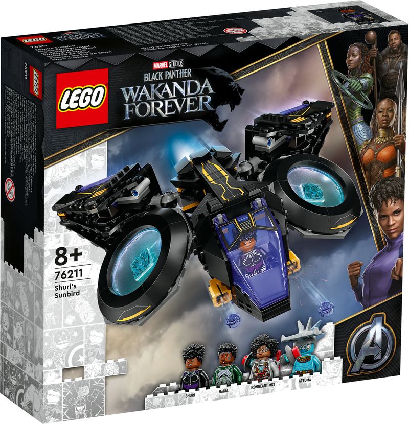 LEGO-Marvel-76211-Sunbird-di-Shuri-Aereo-Giocattolo-di-Black-Panther-Giochi-per-Bambini-con-Supereroi-Idee-Regalo