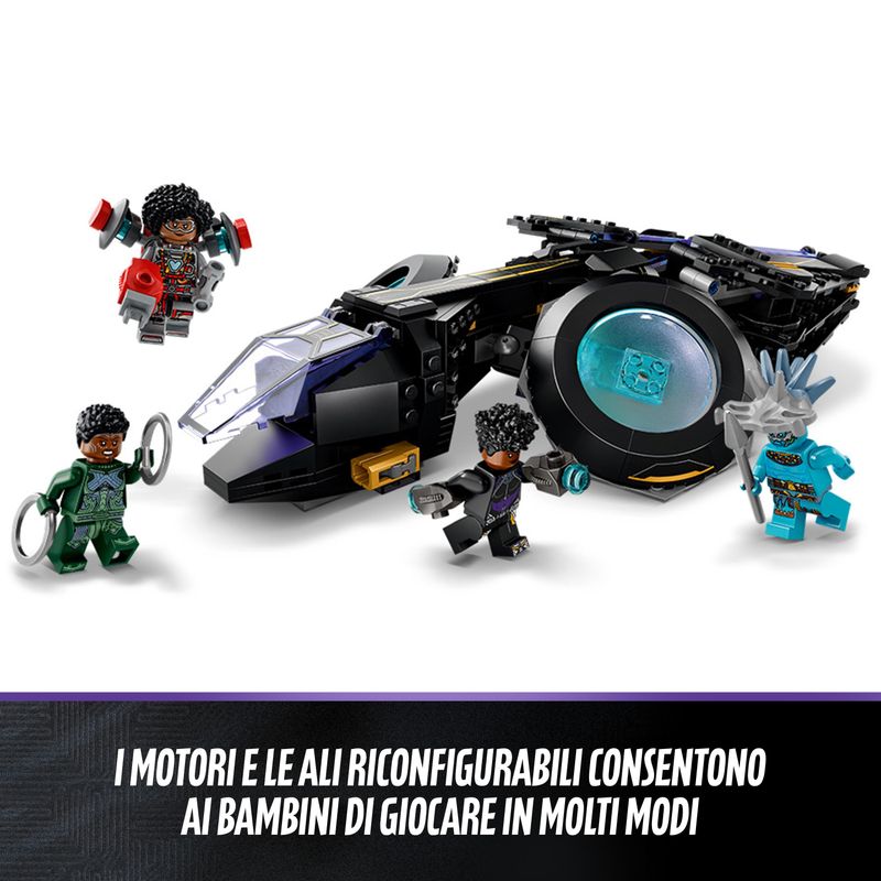 LEGO-Marvel-76211-Sunbird-di-Shuri-Aereo-Giocattolo-di-Black-Panther-Giochi-per-Bambini-con-Supereroi-Idee-Regalo