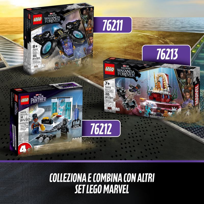 LEGO-Marvel-76211-Sunbird-di-Shuri-Aereo-Giocattolo-di-Black-Panther-Giochi-per-Bambini-con-Supereroi-Idee-Regalo