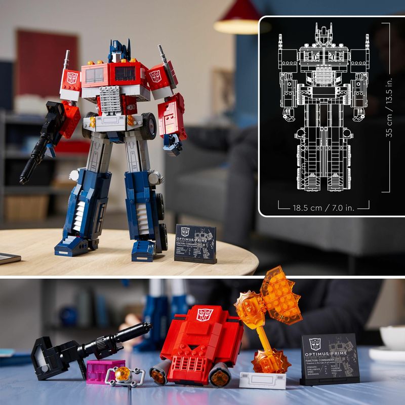 LEGO-Icons-Optimus-Prime-Modellino-da-Costruire-2-in-1-del-Leader-dei-Transformers-Set-da-Collezione-per-Adulti-10302